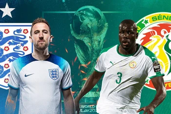Đội tuyển Anh hướng tới chiến thắng trước Senegal tại vòng 1/8 World Cup 2022. (Ảnh: KhelNow)