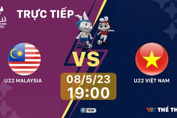 Trực tiếp U22 Việt Nam gặp U22 Malaysia