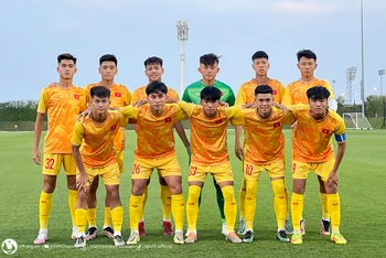 Đội hình ra sân của U17 Việt Nam. (Ảnh: VFF)