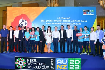Lễ công bố bản quyền truyền thông và phát sóng World Cup nữ 2023. 