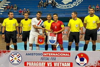 Đội tuyển futsal Việt Nam kết thúc 3 trận đấu cùng đội tuyển futsal Paraguay với kết quả 1 hoà và 2 thua. (Ảnh: VFF)