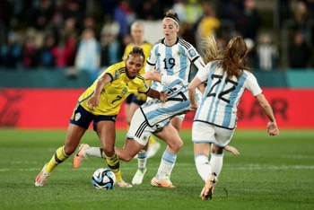 Đội tuyển nữ Argentina không thể gây bất ngờ trước Thụy Điển. (Ảnh: Getty)