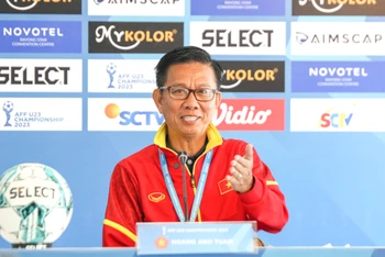 Huấn luyện viên trưởng Hoàng Anh Tuấn của U23 Việt Nam. (Ảnh: VFF)