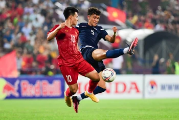 U23 Việt Nam áp đảo thế trận xuyên suốt trận đấu. (Ảnh: Dương Thuật)