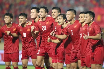 Đội tuyển bóng đá nam Việt Nam duy trì hạng 99 thế giới. (Ảnh: VFF)