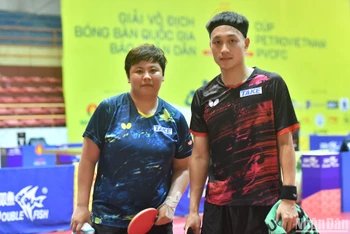 Bộ đôi Nguyễn Anh Tú và Mai Hoàng Mỹ Trang (Hà Nội ghép Thành phố Hồ Chí Minh) tiếp tục khẳng định vị thế tại giải đấu. 