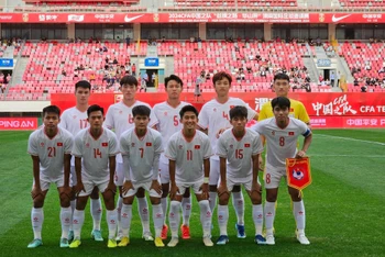 Đội hình xuất phát của U19 Việt Nam.