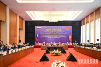 Quang cảnh Phiên họp lần thứ hai của Ủy ban hợp tác liên nghị viện giữa Quốc hội Việt Nam và Duma Quốc gia Quốc hội Liên bang Nga. (Ảnh: Duy Linh)