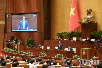 Bộ trưởng Ngoại giao Bùi Thanh Sơn trả lời chất vấn các đề đại biểu Quốc hội nêu.