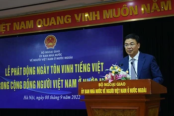 Thứ trưởng Phạm Quang Hiệu phát biểu tại Lễ phát động.