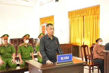 Bị cáo Nguyễn Văn G tại phiên tòa xét xử sơ thẩm Tòa án nhân dân tỉnh Kiên Giang.