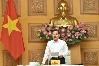 Phó Thủ tướng Lê Minh Khái chủ trì phiên họp Ban Chỉ đạo điều hành giá. (Ảnh: VGP)