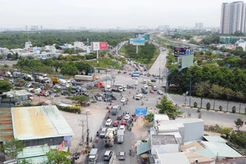 Nút giao thông An Phú (thành phố Thủ Đức) được bố trí vốn 375 tỷ đồng. (Ảnh: QUANG QUÝ)