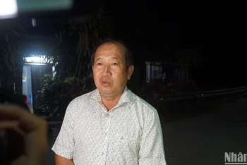Phó Chủ tịch Ủy ban nhân dân tỉnh Đồng Tháp Đoàn Tấn Bửu phát biểu thông tin đến báo chí tối 18/1.