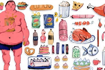 Nhiều người Nga mắc béo phì. (Ảnh: RIA Novosti)