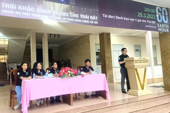 Phó Giám đốc Sở Tài nguyên và Môi trường tỉnh Đồng Nai Trần Trọng Toàn kêu gọi hưởng ứng chiến dịch Giờ Trái đất năm 2023.