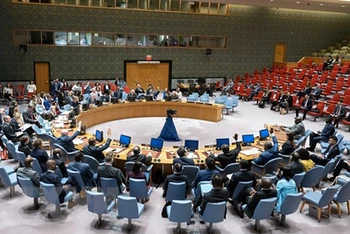 Toàn cảnh một phiên họp của Hội đồng Bảo an Liên hợp quốc. (Ảnh: THX/TTXVN)