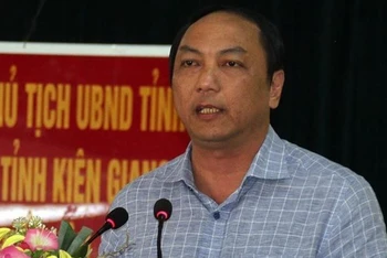 Chủ tịch Ủy ban nhân dân tỉnh Kiên Giang Lâm Minh Thành. (Ảnh: TTXVN)