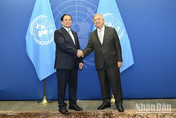 Thủ tướng Phạm Minh Chính và Tổng Thư ký Liên hợp quốc Antonio Guterres.