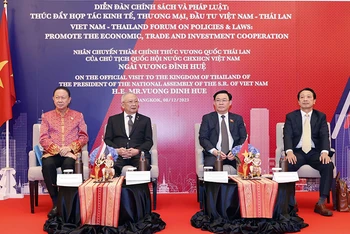 Chủ tịch Quốc hội Vương Đình Huệ nhấn mạnh, Việt Nam cũng là điểm đến đầu tư hấp dẫn, an toàn và ổn định cho các nhà đầu tư quốc tế. (Ảnh: TTXVN)