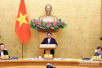 [Ảnh] Thủ tướng Phạm Minh Chính chủ trì Phiên họp Chính phủ chuyên đề xây dựng pháp luật tháng 12