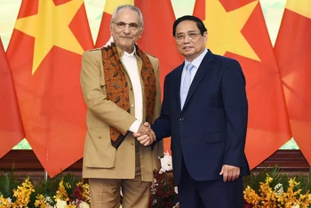 Thủ tướng Phạm Minh Chính và Tổng thống Timor-Leste Jose Ramos-Horta. (Ảnh: TRẦN HẢI)