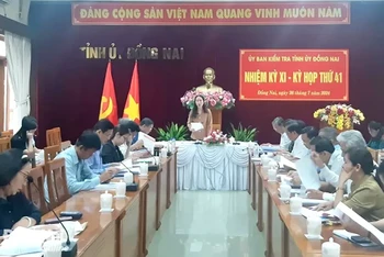 Kỳ họp thứ 41 của Ủy ban Kiểm tra Tỉnh ủy Đồng Nai. (Ảnh: Báo Đồng Nai)