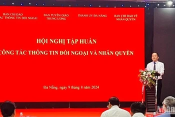 Quang cảnh tại Hội nghị tập huấn công tác thông tin đối ngoại và nhân quyền 2024 diễn ra tại Đà Nẵng. (Ảnh: BTC) 