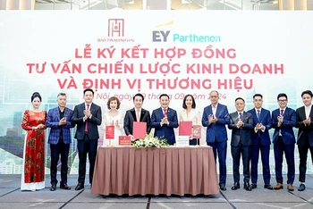 Lễ ký kết hợp đồng tư vấn chiến lược giữa Công ty Cổ phần Bảo Tín Mạnh Hải và EY-Parthenon.