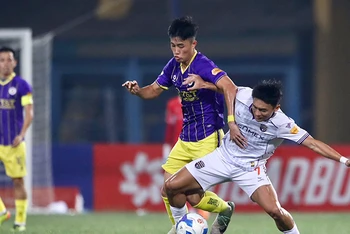 Hà Nội FC giành chiến thắng 1-0 trước Becamex Bình Dương trên sân nhà. (Ảnh AN KHÁNH) 