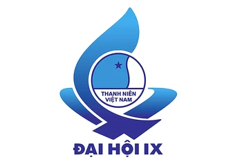 Biểu trưng chính thức của Đại hội đại biểu toàn quốc Hội Liên hiệp Thanh niên Việt Nam lần thứ IX.