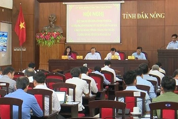 Quang cảnh Hội nghị sơ kết 3 năm thực hiện Chương trình mục tiêu quốc gia xây dựng nông thôn mới giai đoạn 2021-2025 trên địa bàn tỉnh Đắk Nông.