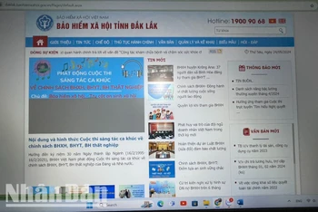 Cổng thông tin điện tử Bảo hiểm xã hội tỉnh Đắk Lắk.