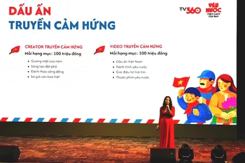 Giám đốc Trung tâm Dịch vụ truyền hình Phạm Thanh Phương phát biểu tại lễ phát động.