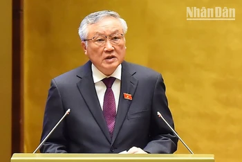 Chánh án Tòa án nhân dân tối cao Nguyễn Hòa Bình. (Ảnh: Thuỷ Nguyên)