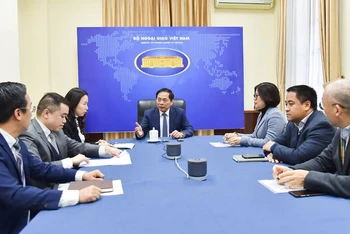 Bộ trưởng Bùi Thanh Sơn khẳng định sẵn sàng tăng cường phối hợp giữa hai Bộ Ngoại giao. (Ảnh: Báo Thế giới và Việt Nam)