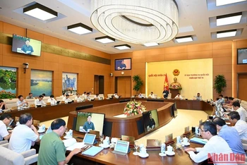 Quang cảnh Phiên họp thứ 15 của Ủy ban Thường vụ Quốc hội. (Ảnh: DUY LINH)