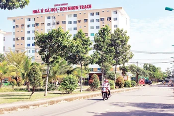 Khu nhà ở công nhân tại Khu công nghiệp Nhơn Trạch, tỉnh Ðồng Nai. (Ảnh Anh Tuấn)