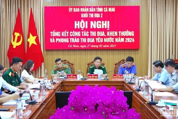 Đại biểu Khối thi đua 2 của tỉnh Cà Mau tham dự hội nghị tổng kết năm 2024.