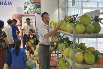 Điểm trưng bày nông sản an toàn và sản phẩm làng nghề truyền thống Việt Nam.