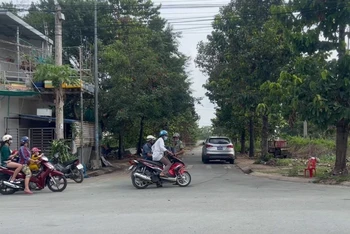 Khu vực phát hiện một phần thi thể được phong tỏa để điều tra.