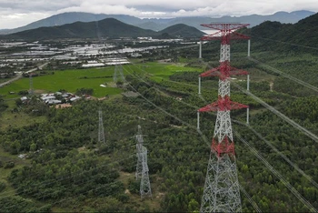 Đường dây 500kV Vĩnh Tân-Tân Uyên. (Ảnh: EVNNPT)