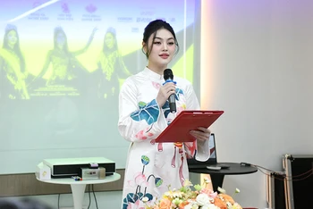 Á hậu Hoàn Cầu Việt Nam Dương Ngọc Ánh đồng hành hưởng ứng Ngày Thế giới không thuốc lá (31/5). (Ảnh: THẾ DƯƠNG)