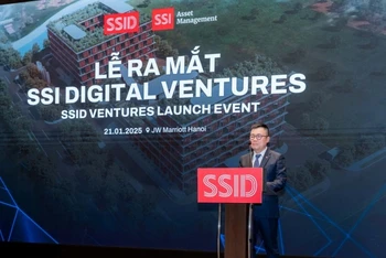 Chủ tịch HĐQT Công ty Cổ phần Chứng khoán SSI Nguyễn Duy Hưng chia sẻ tại Lễ ra mắt SSI Digital Ventures.