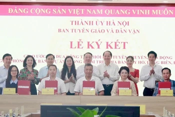 Các địa phương và các cơ quan báo chí của Hà Nội ký kết phối hợp, tăng cường tuyên truyền về công tác giải phóng mặt bằng những dự án trọng điểm trên địa bàn.