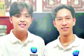 Cao Trung Quân (bên trái) và Lê Minh Hiếu luôn là đôi bạn thân.