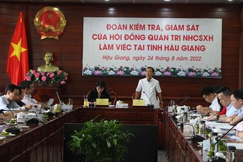 Ông Võ Thành Thống, Thứ trưởng Bộ Kế hoạch và Đầu tư phát biểu tại buổi làm việc.