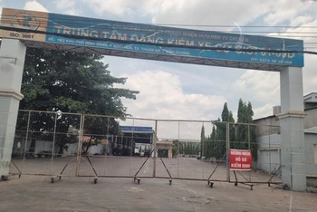 Trung tâm đăng kiểm xe cơ giới 61-09D tại phường Bình Hòa, thành phố Thuận An, tỉnh Bình Dương.