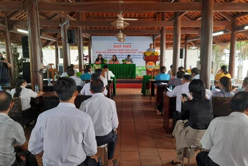 Quang cảnh buổi họp mặt Ban Chủ nhiệm Câu lạc bộ Nông dân sản xuất kinh doanh giỏi năm 2023.
