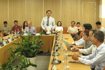 Giám đốc Sở Công thương thành phố Bùi Tá Hoàng Vũ giới thiệu HCM Expo 2023.